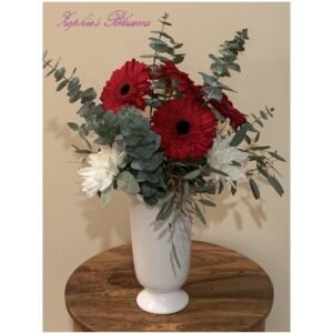 Gerberas, mums centerpiece